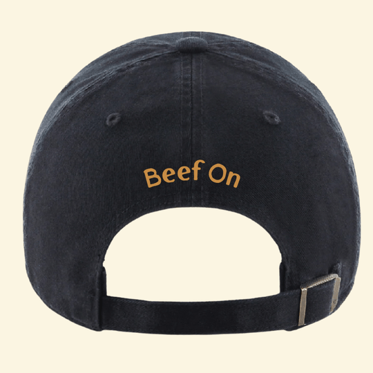 Black Cap with Gold 'Beef On' on the back
