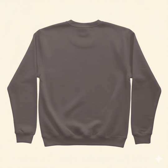 bakc view of the off black sweatshirt
